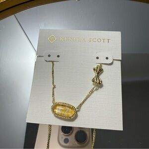 Kendra Scott Gold and Yellow Pendant Necklace